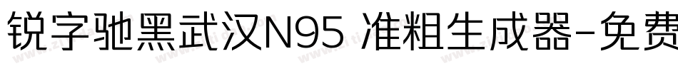 锐字驰黑武汉N95 准粗生成器字体转换